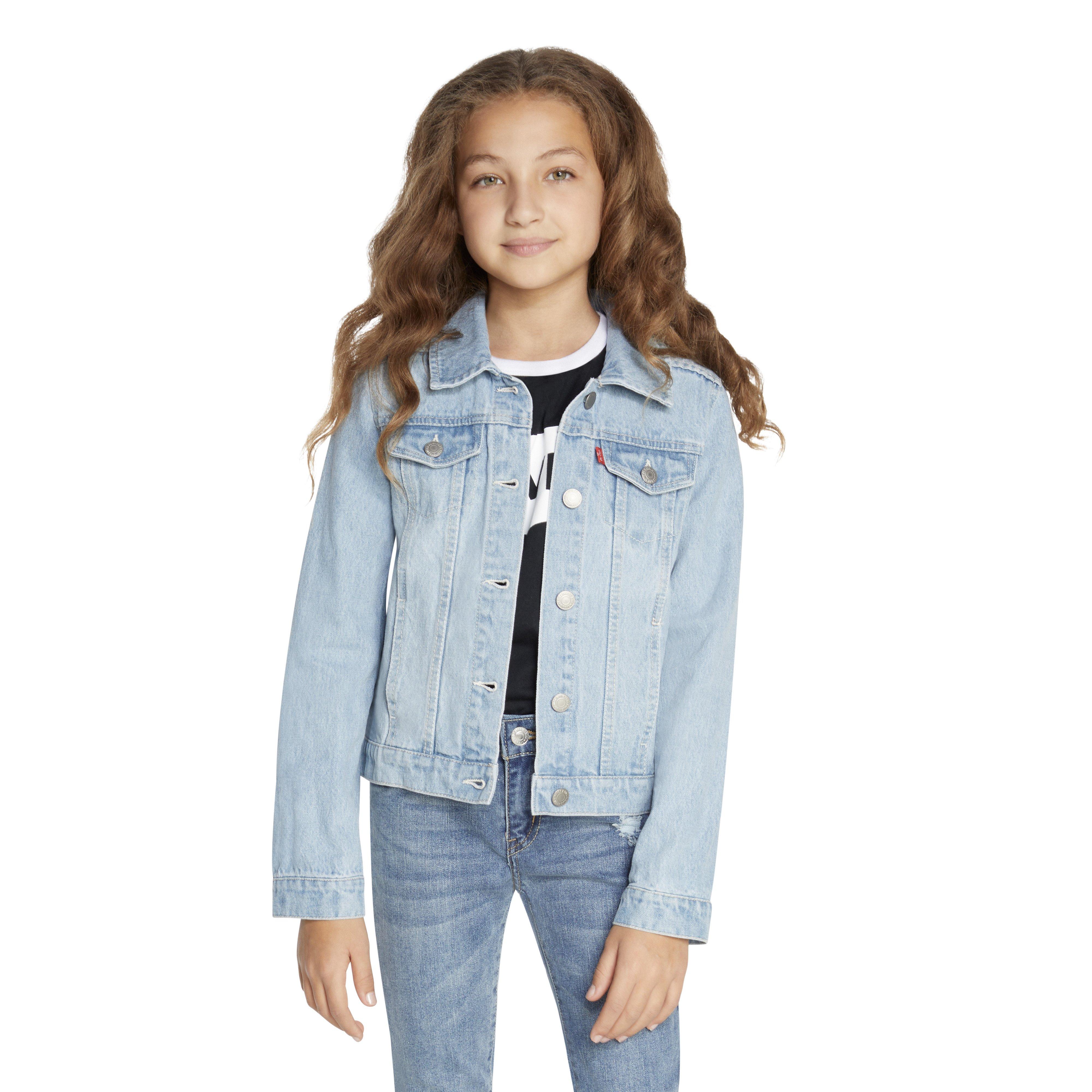 Levi's Big Girls' Trucker Style Light Blue Wash Denim Jacket - LT BLUE